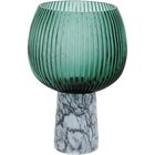 Beretta Centro Mesa Decorativo Enfeite 22x15x15cm Vidro Verde