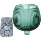 Beretta Centro Mesa Decorativo Enfeite 22x15x15cm Vidro Verde