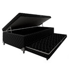 Bibox Imperador Baú Cama Auxiliar 88x188 Solteiro Preto Light