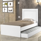 Bibox Lunis Solteiro Branca Com Auxiliar