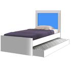 Bibox Solteiro Luara Branco Azul Cambel