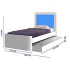 Bibox Solteiro Luara Branco Azul Cambel