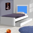 Bibox Solteiro Luara Branco Azul Cambel