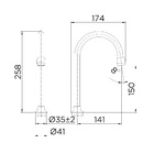 Bica para Pia Hospitalar Alta Cromada Docolmatic Docol