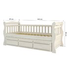 Bicama 3 Gavetas Madeira Maciça Mk Saraiva