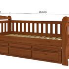 Bicama 3 Gavetas Madeira Maciça Mk Saraiva