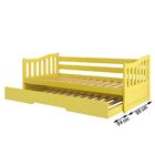 Bicama American Estilo Sofá Em Madeira Maciça - Amarelo