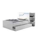 Bicama Baú Solteiro 2 Gavetas Iris  Branco