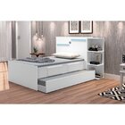 Bicama Baú Solteiro 2 Gavetas Iris  Branco