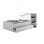 Bicama Baú Solteiro 2 Gavetas Iris  Branco