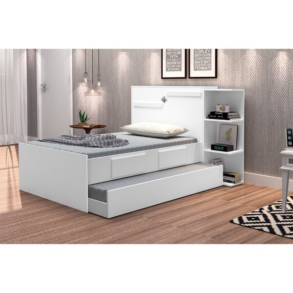 Bicama Baú Solteiro 2 Gavetas Iris  Branco