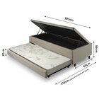 Bicama B&g Com Baú Solteirão Reforçado 96x203cm E Cama Auxili