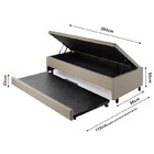 Bicama B&g Com Baú Solteirão Reforçado 96x203cm E Cama Auxili