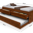 Bicama Bibox Solteiro Bianca Castanho – Atraente Móveis