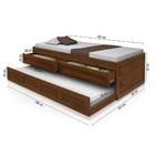 Bicama Bibox Solteiro Em Madeira Maciça Com Cama Auxiliar Bia