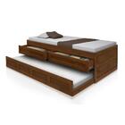 Bicama Bibox Solteiro Em Madeira Maciça Com Cama Auxiliar Bia