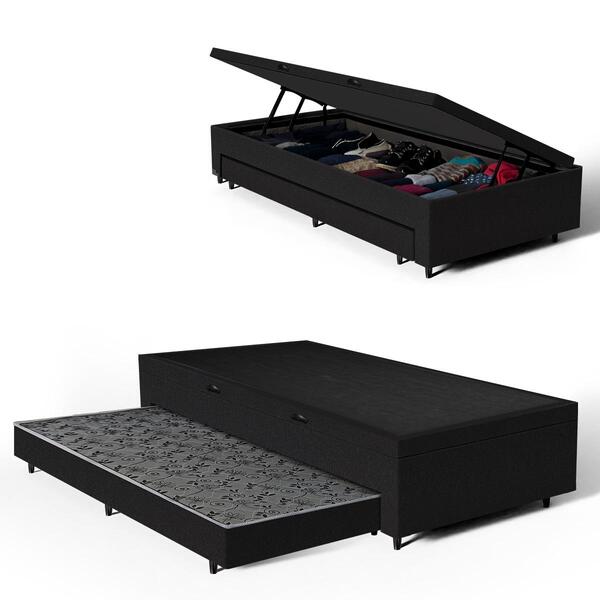 Bicama Box + Baú E Auxiliar Solteiro 88 cm