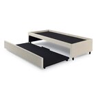 Bicama Box Para Dois Colchões Solteiro Courino Areia