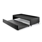 Bicama Box Para Dois Colchões Solteiro Suede Preto