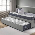 Bicama Box Solteirão 96x203cm Courino Com Dois Colchões Adapt