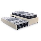 Bicama Box Solteirão 96x203cm Courino Com Dois Colchões Gran