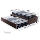 Bicama Box Solteirão 96x203cm Courino Com Dois Colchões Gran