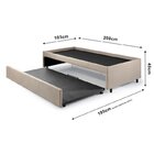 Bicama Box Solteirão 96x203cm Suede Com Dois Colchões Gran Sl
