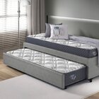 Bicama Box Solteiro 88x188 Courino Com Dois Colchões Adapto M