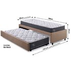 Bicama Box Solteiro 88x188 Linho Com Dois Colchões Adapto Mol