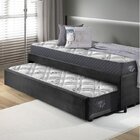 Bicama Box Solteiro 88x188 Suede Com Dois Colchões Adapto Mol