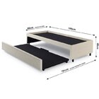 Bicama Box Solteiro 88x188cm Courino Com Dois Colchões Adapto