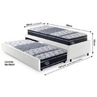 Bicama Box Solteiro 88x188cm Courino Com Dois Colchões Gran S