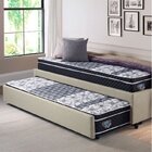 Bicama Box Solteiro 88x188cm Linho Com Dois Colchões Gran Sle