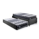 Bicama Box Solteiro 88x188cm Suede Com Dois Colchões Gran Sle