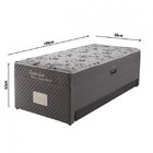 Bicama Box Solteiro Com Baú Espresso Móveis Molas Bonnel Evol