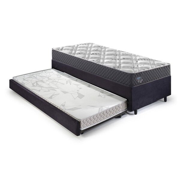 Bicama Box Solteiro Com Colchão Adapto Ecoflex Molas Ensacada