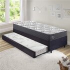 Bicama Box Solteiro Com Colchão Adapto Ecoflex Molas Ensacada