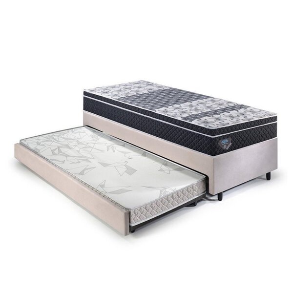 Bicama Box Solteiro Com Colchão Gran Sleep Ecoflex Molas Vert