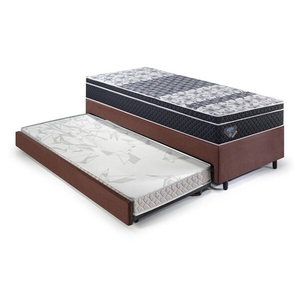 Bicama Box Solteiro King Com Colchão Gran Sleep Ecoflex Molas