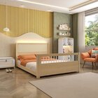 Bicama Casal Infantil Reversível Em Led Com Rattan E Grade Pa