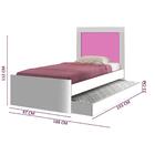 Bicama Com 2 Colchões Solteiro Branco E Rosa Luara Cambel