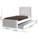 Bicama Com 2 Colchões Solteiro Branco Luara Cambel