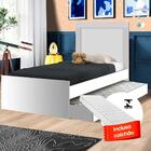 Bicama Com 2 Colchões Solteiro Branco Luara Cambel