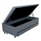 Bicama Com Baú Solteiro 96x203 Cm Courino Cinza