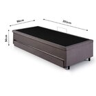 Bicama Com Baú Solteiro 96x203 Cm Suede Cinza