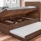 Bicama Com Baú Solteiro E 2 Colchões Larissa Chocolate Framar