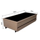 Bicama Com Baú Solteiro Reforçado Em Courino 88x188cm B&g Bege