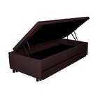 Bicama Com Baú Solteiro Reforçado Em Courino 88x188cm Marrom