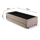 Bicama Com Baú Solteiro Reforçado Em Suede 88x188cm B&g Bege