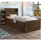 Bicama Com Baú Solteiro Secret Castanho Wood